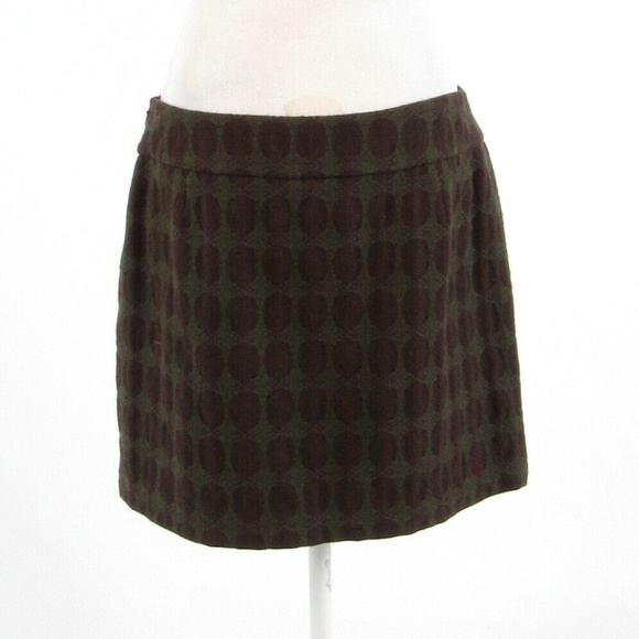 Brown green MICHAEL KORS A-line skirt 10 - Picture 7 of 8